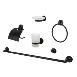 Bathroom Set (6 in 1) - Black