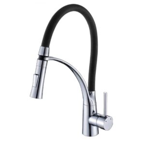 Brass Kitchen Deck Mixer - 10 Year Warranty - Black