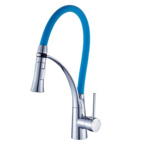 Brass Kitchen Deck Mixer - 10 Year Warranty - Blue
