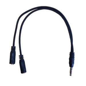 3.5mm Stereo Jack (Male) to 2 x 3.5mm Stereo Jack (Female) Mic + Earphone Adaptor