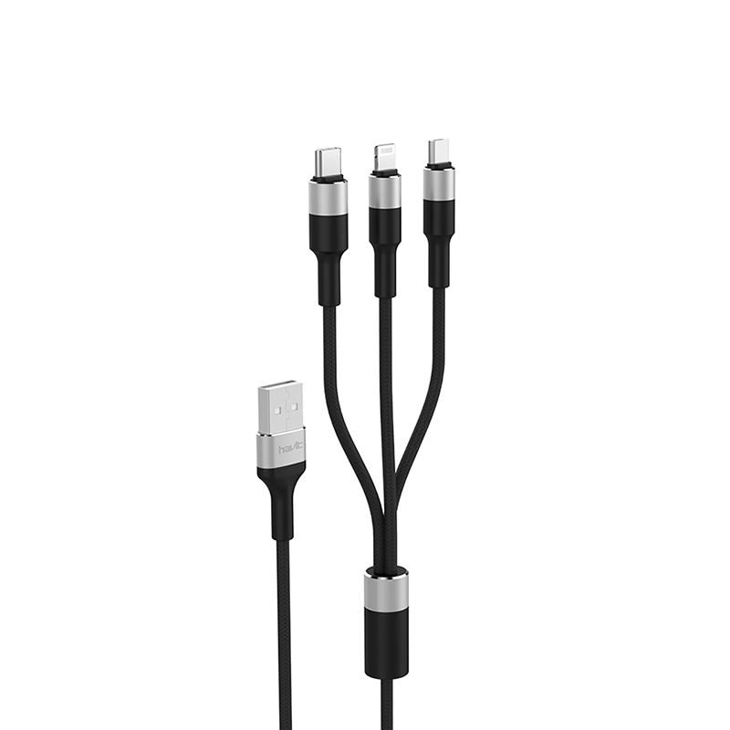H691 | Havit 3 in 1 Data Transfer Cable - Black