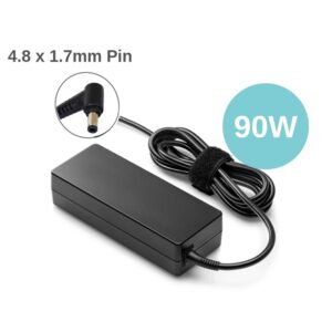 HP Laptop Charger 19V 4.74A (90W) | 4.8 x 1.7mm (Bullet Pin) | Replacement for HP Laptop Charger