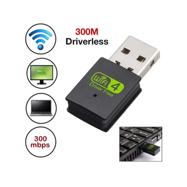 USB2.0 Wi-Fi Adaptor - 300Mbps - Image 3