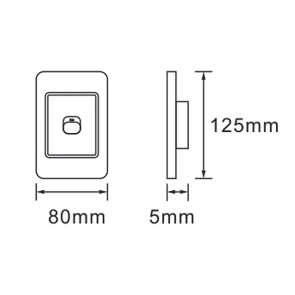 Wall Switch (4x2) - 1 Lever (White)