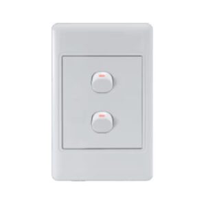 Wall Switch (4x2) - 2 Lever (White)