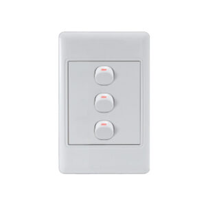 Wall Switch (4x2) - 3 Lever (White)
