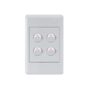 Wall Switch (4x2) - 4 Lever (White)