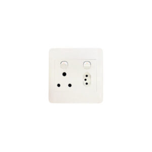 Wall Switched Socket (4X4) - Double 1X16A + New 1X16A