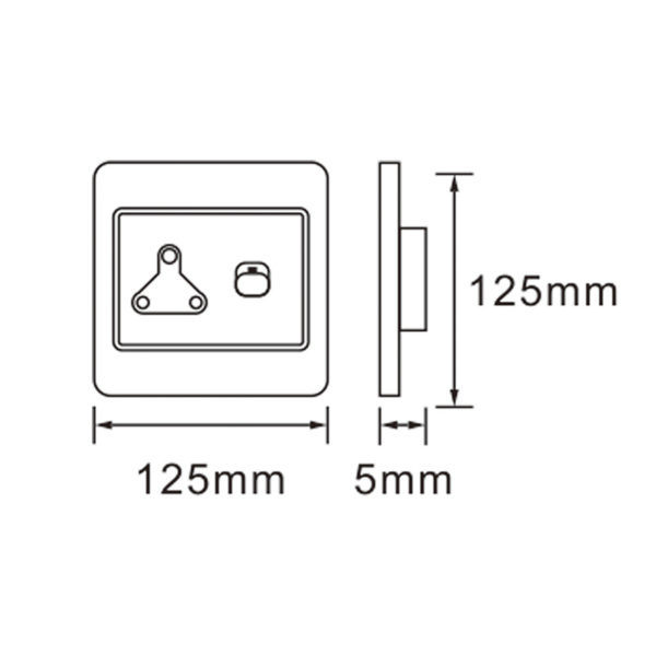 Wall Switched Socket (4x4) - Single 1X16A
